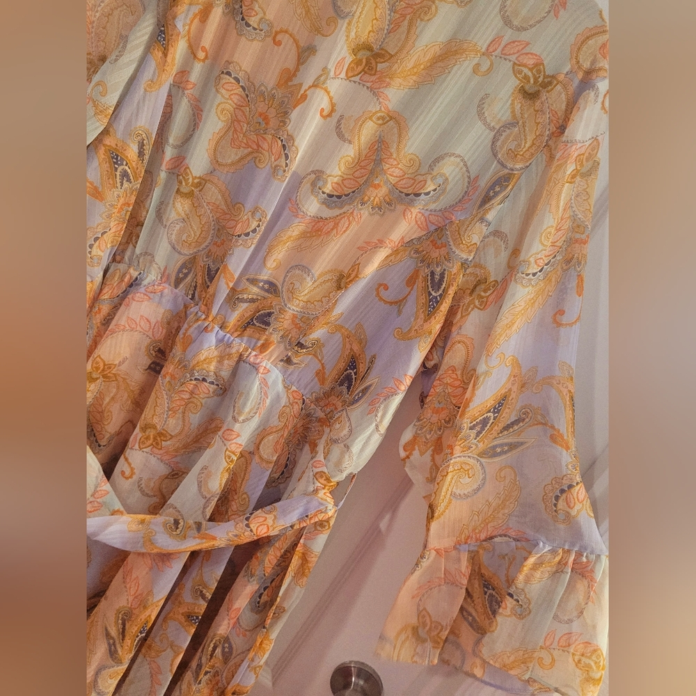🥭🪻City Chic Pastel Floral Midi Dress - Picture 12 of 16